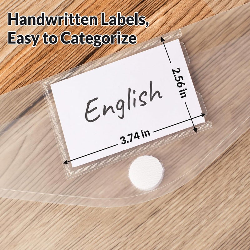 SUNEE 6 Pack Plastic Envelopes, Clear Folders for Document for A4 Letter Size, Poly File Folders with Label Pockets for School Home Office Organizer Work Supplies - Image 4